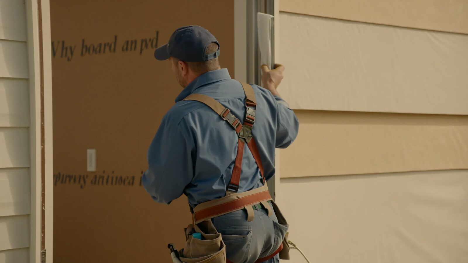 Restoration technician illustrating: Why board up and tarping happen first, before anything else