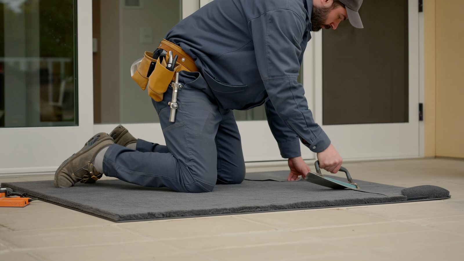 Restoration technician illustrating: Why carpet pad is replaced even when the carpet is saved