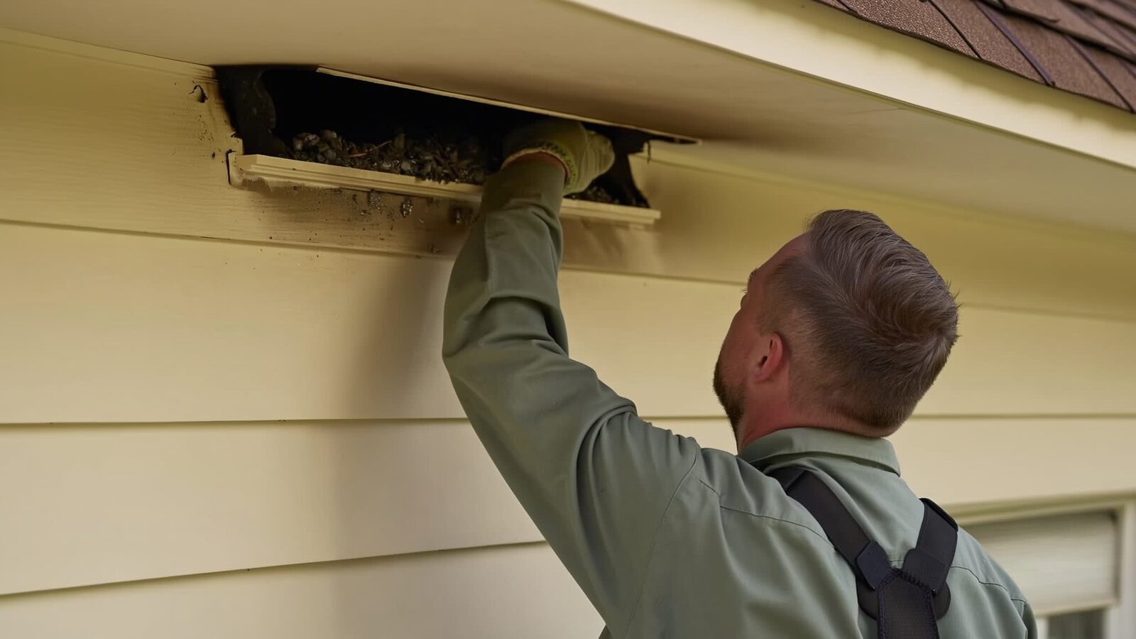 Restoration technician illustrating: Ember intrusion through attic vents during wildfire season