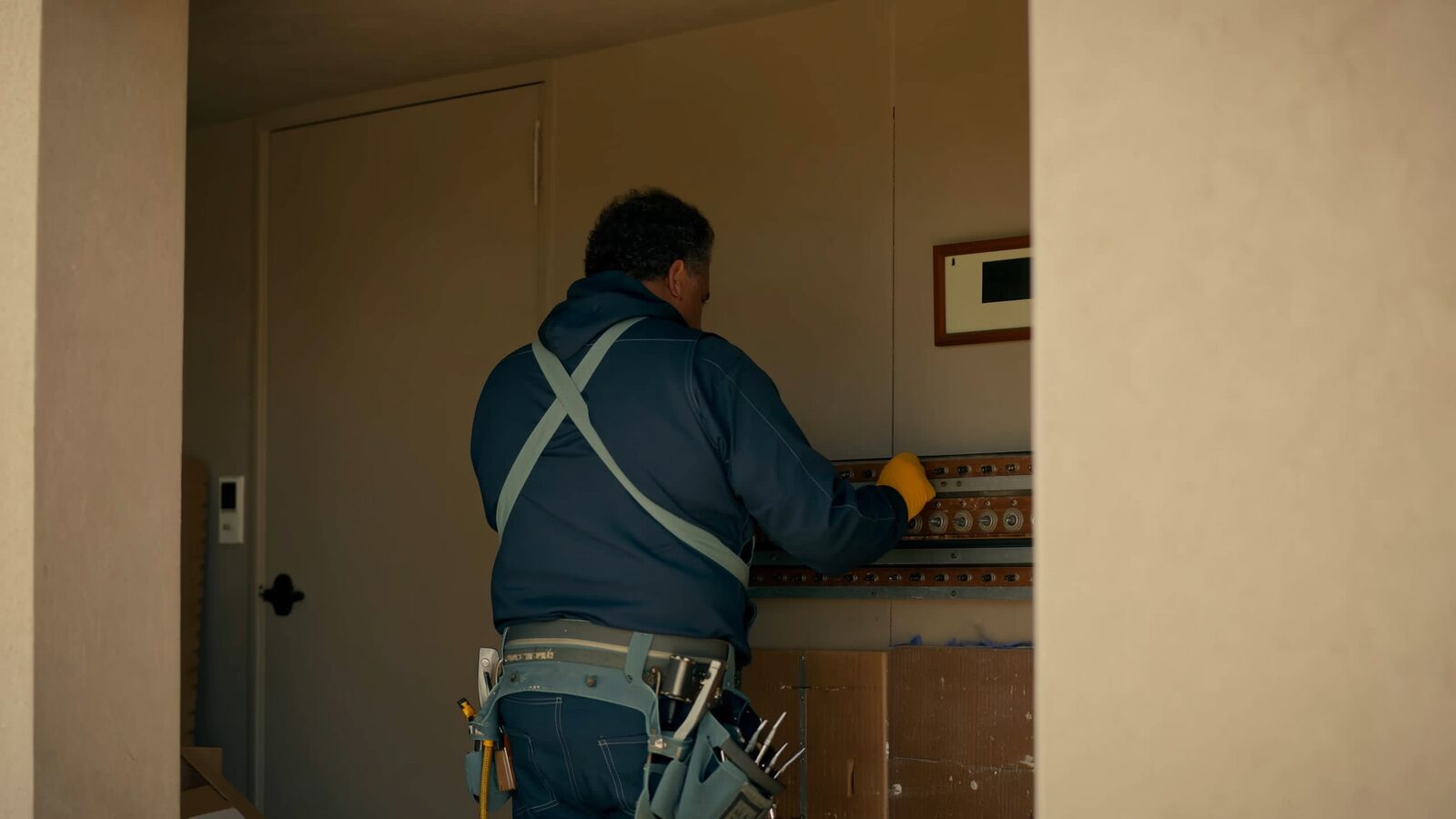 Restoration technician illustrating: The final walkthrough and punch list at the end of a rebuild