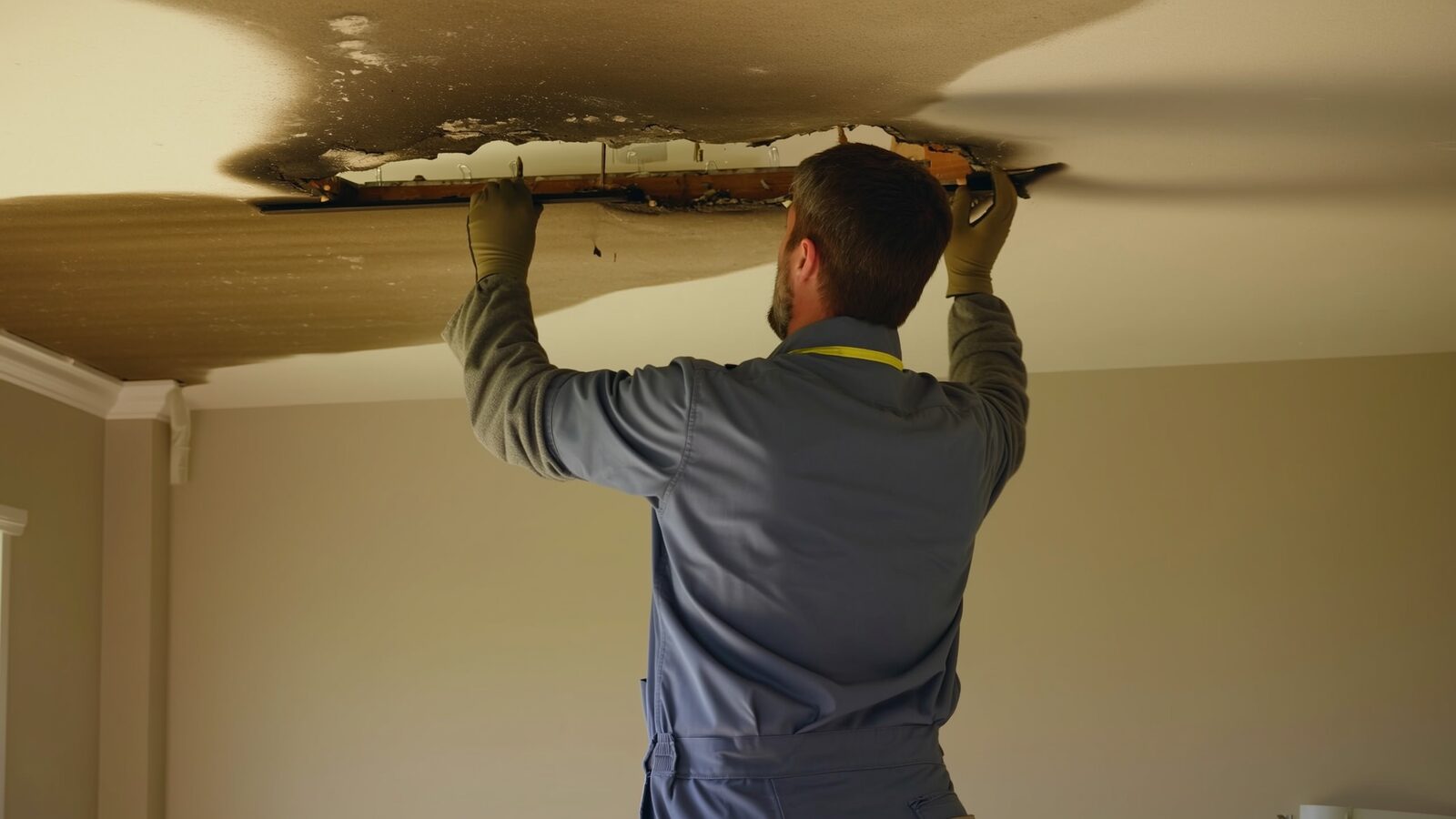 Restoration technician illustrating: Why attic fire damage is easy to miss during an initial assessment