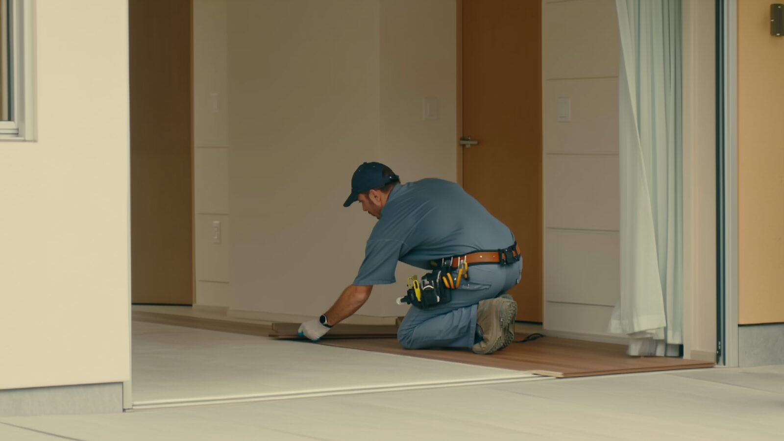 Restoration technician illustrating: Flooring transitions when only part of a floor is replaced
