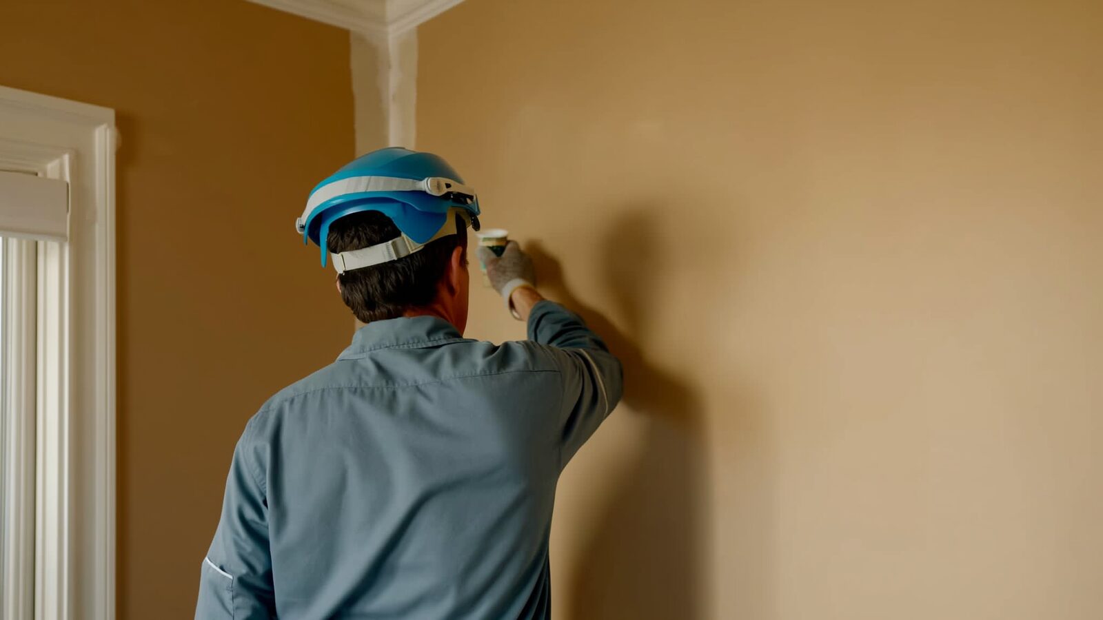 Restoration technician illustrating: Matching paint on sun-faded walls: why the old color chip lies
