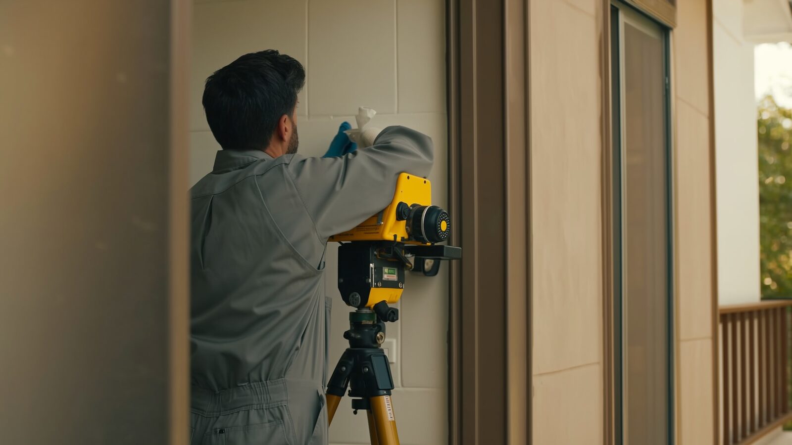 Restoration technician illustrating: Mold testing and mold remediation are two different services