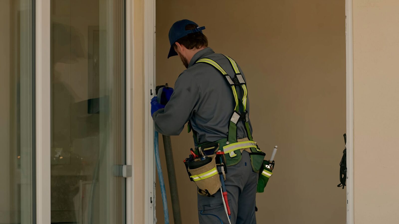 Restoration technician illustrating: Fire damage in a rental, and who is responsible for what