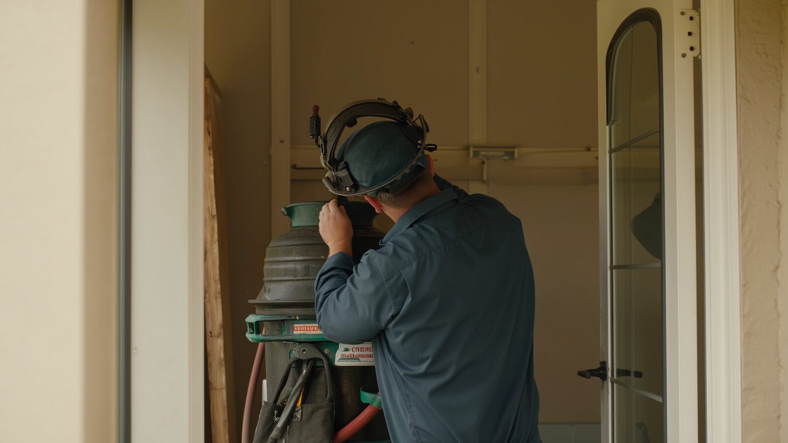 Restoration technician illustrating: A shutoff checklist before leaving a home empty for the summer