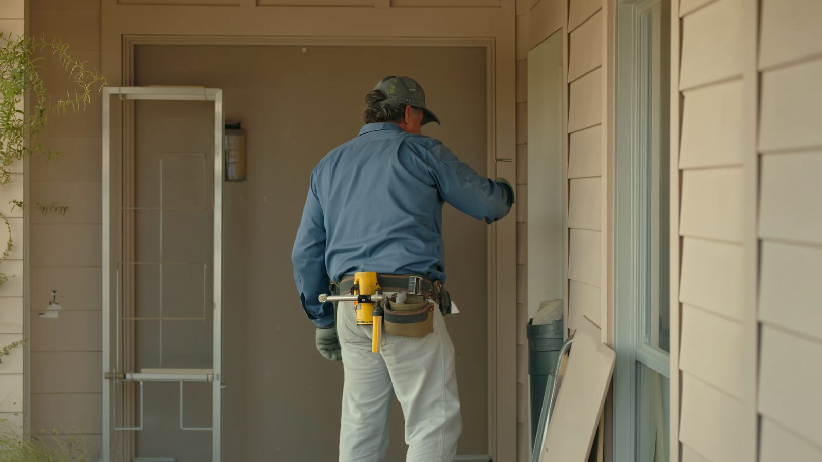 Restoration technician illustrating: The matching problem: when new materials cannot match old, and what policies say
