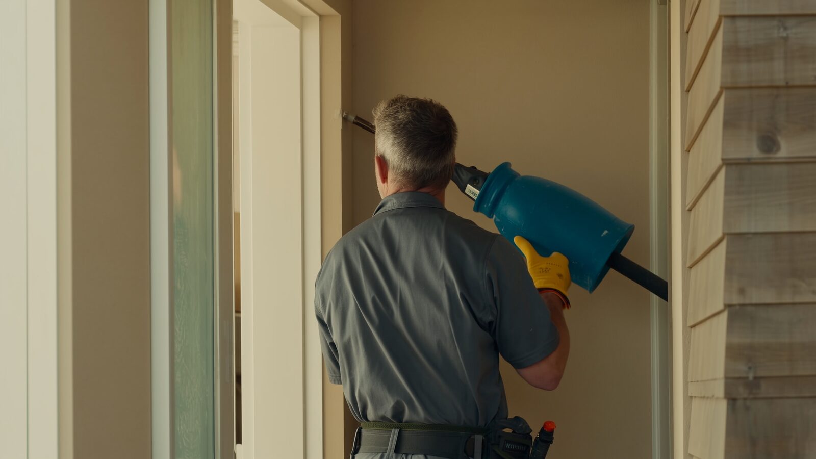 Restoration technician illustrating: The science of drying a house, explained simply: temperature, humidity, and airflow