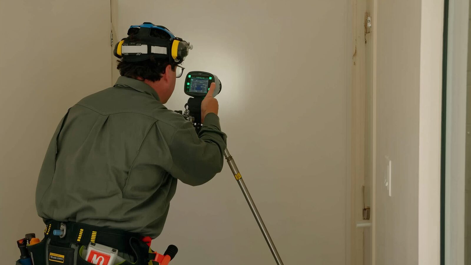 Restoration technician illustrating: What thermal imaging can and cannot show during a water loss inspection