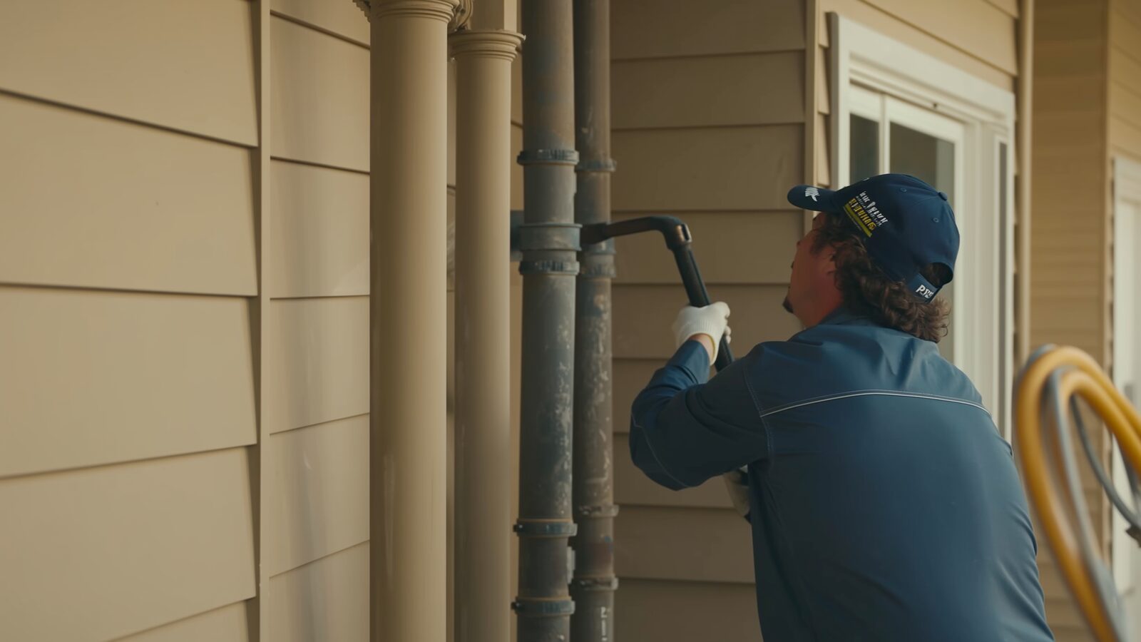 Restoration technician illustrating: Water hammer: the banging pipes that are also a warning