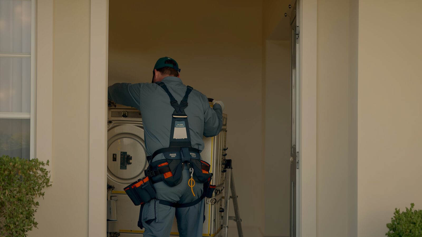 Restoration technician illustrating: What happens during daily monitoring visits, and why the equipment moves