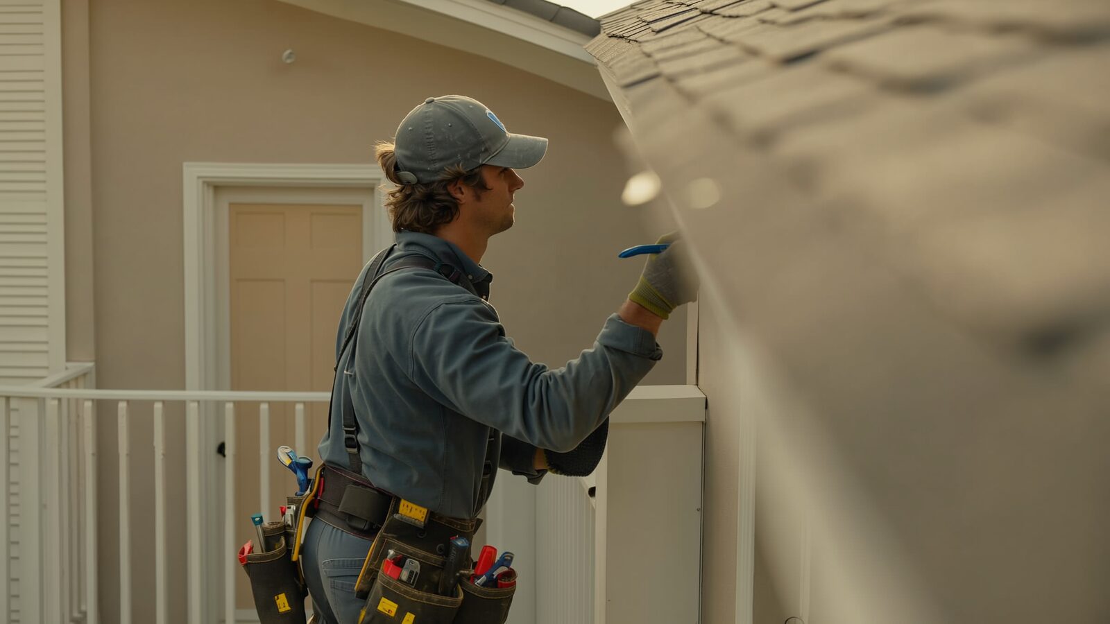 Restoration technician illustrating: Wind damage vs wear and tear: the line adjusters draw on roofs