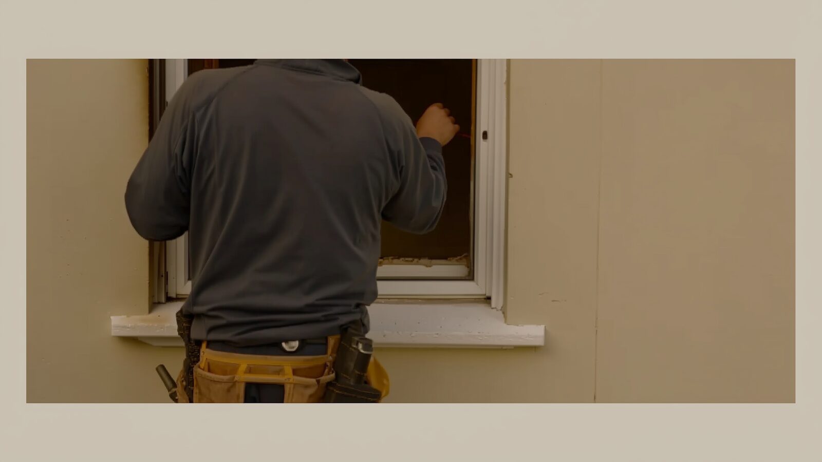 Restoration technician illustrating: Window replacement after fire or water damage
